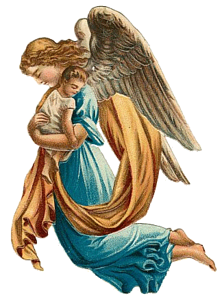 Angel carrying murdered baby back to heaven
